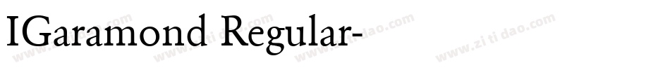IGaramond Regular字体转换
